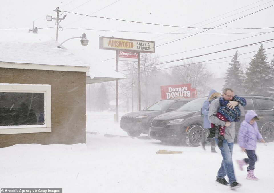 Parts of Georgia and Florida were forecast to have their coldest Christmas Eve on record, as areas in the Northeast see blizzard conditions