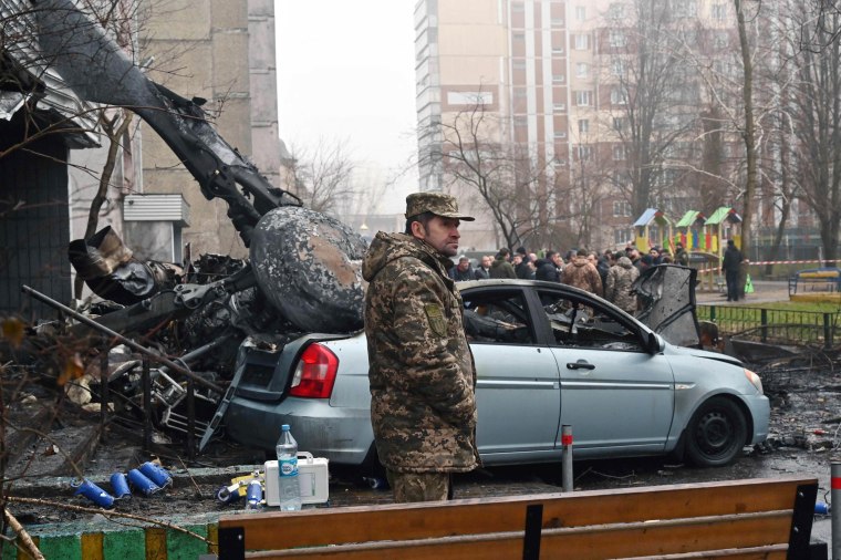 Zelensky says he has ordered an investigation of the crash that took place near a kindergarten and residential building in Kyiv region
