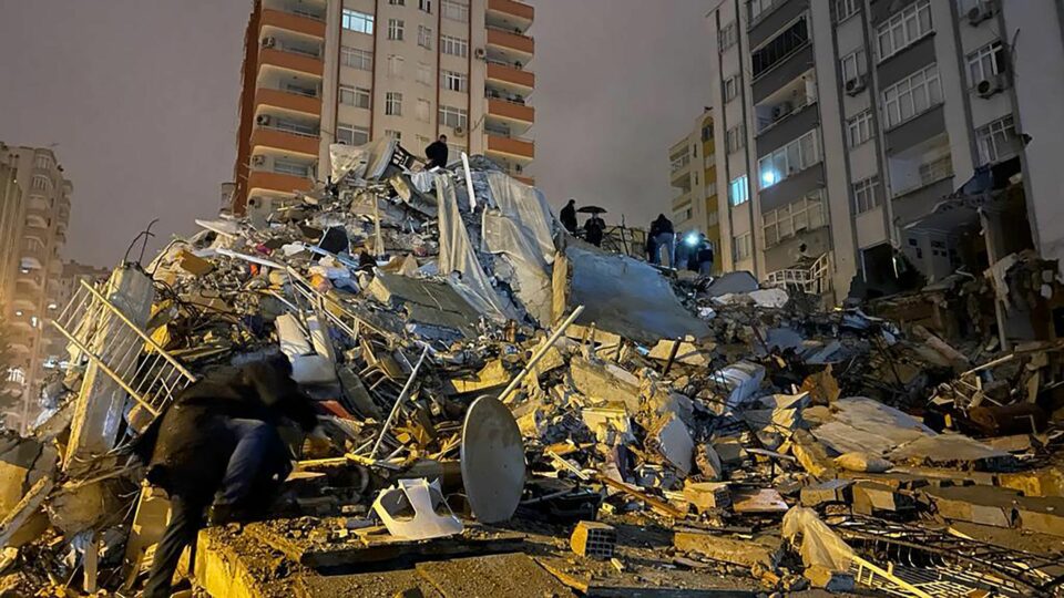 Devastation: Entire buildings left flattened in Turkey