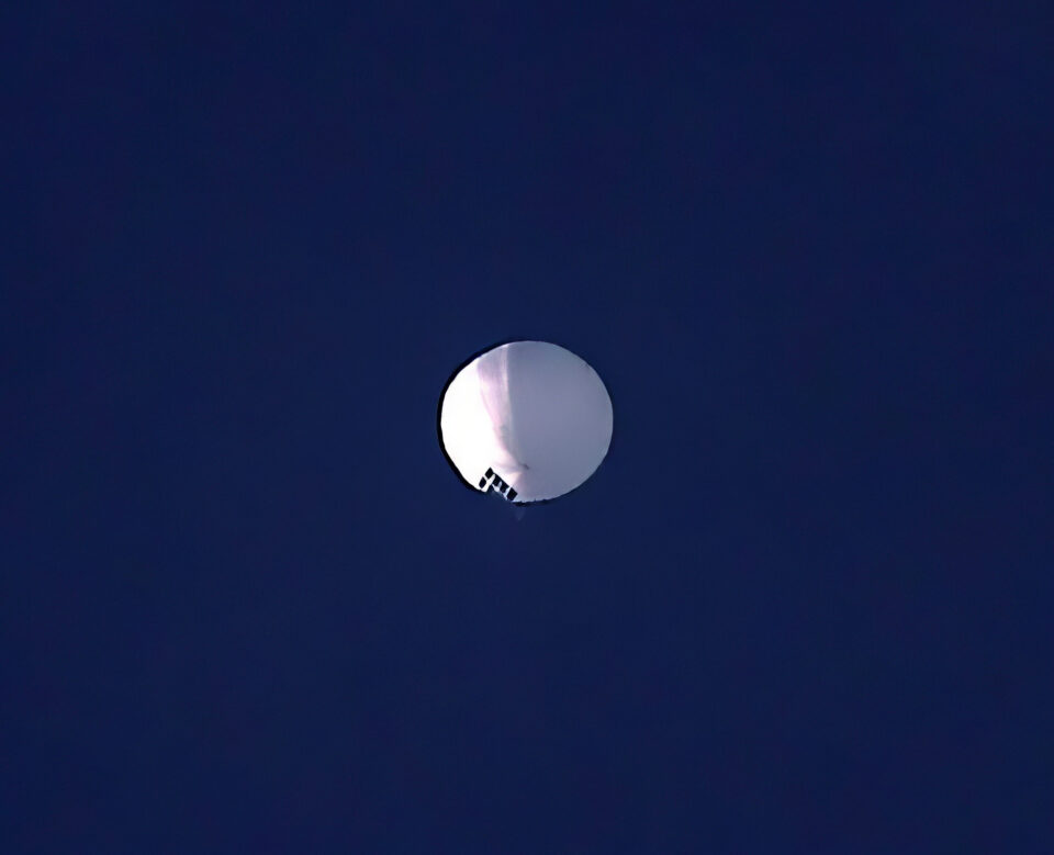 Officials have said that the balloon’s path carries it over a ‘number of sensitive sites’ in the US