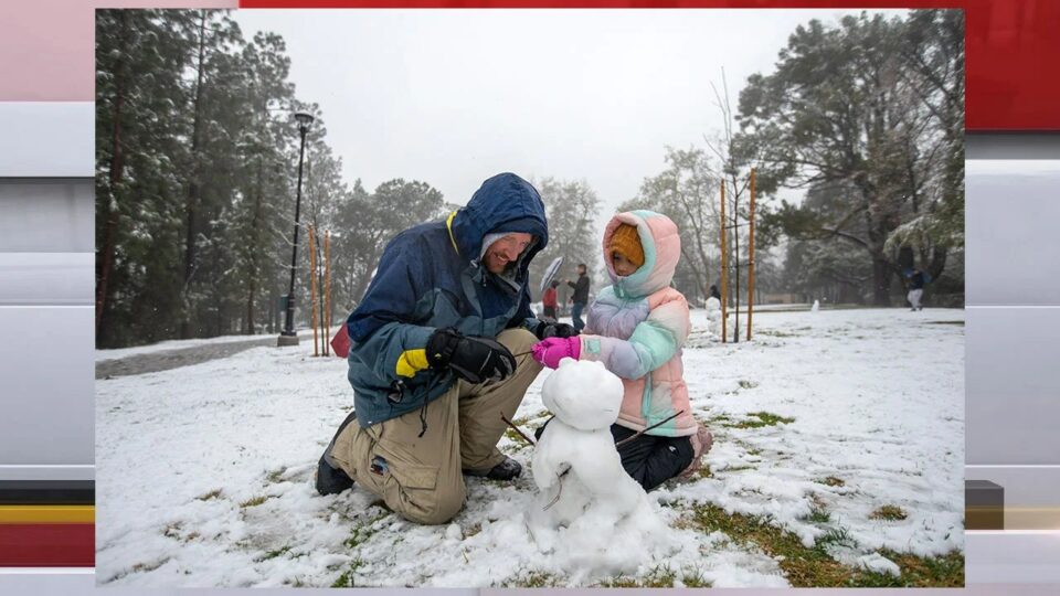 The precipitation came as a rare blizzard warning was in effect for parts of southern California and the Los Angeles region, spawning unfamiliar wintry conditions