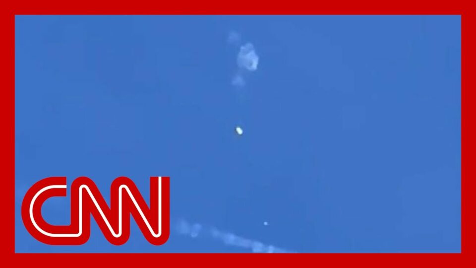 Video: Chinese spy balloon appears to be shot down