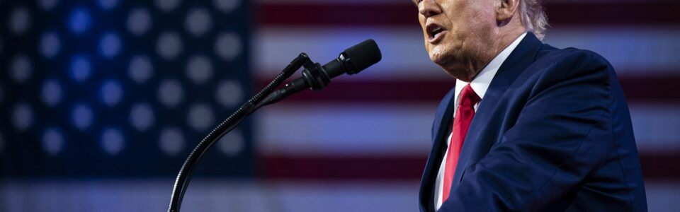 The ex-president, who faces multiple investigations, gave a defiant CPAC speech. He also told reporters he wouldn’t drop out of the 2024 race if he was indicted.