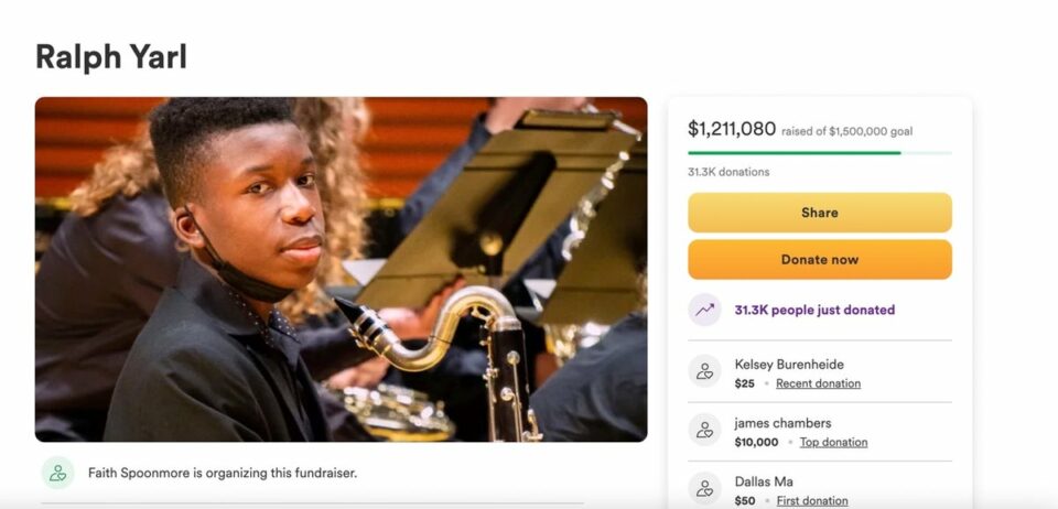 GoFundMe for Ralph Yarl surpasses  million