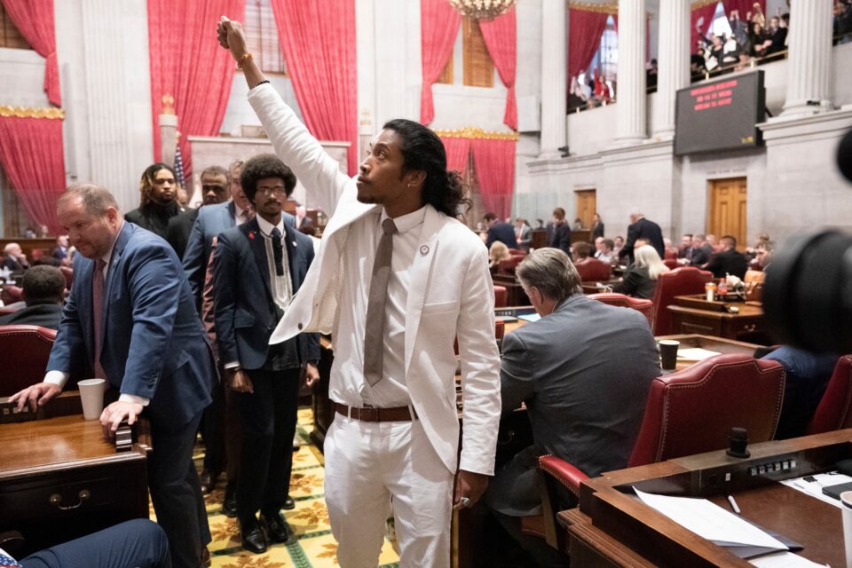 Republicans retaliated against the Democrats who rallied for gun control after the Nashville shooting. A vote to oust the third Democrat involved failed.