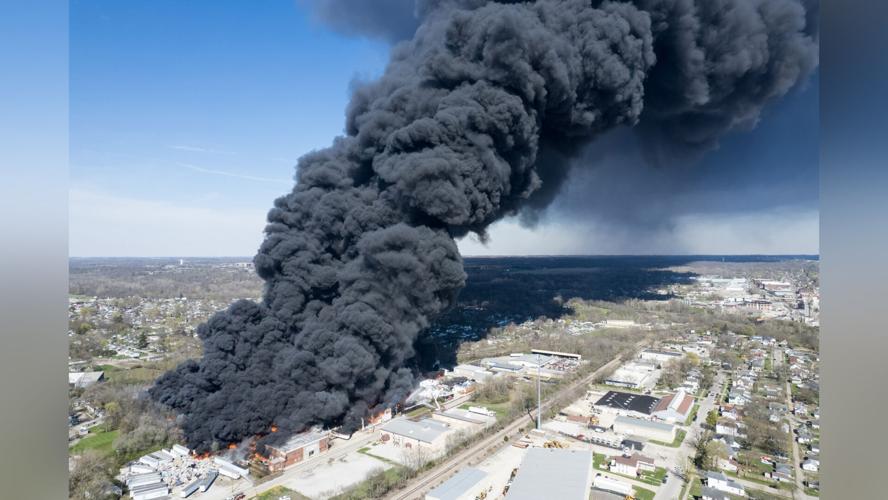 The Indiana blaze prompted the school district to cancel classes today, with officials encouraging faculty and staff to follow shelter-in-place orders